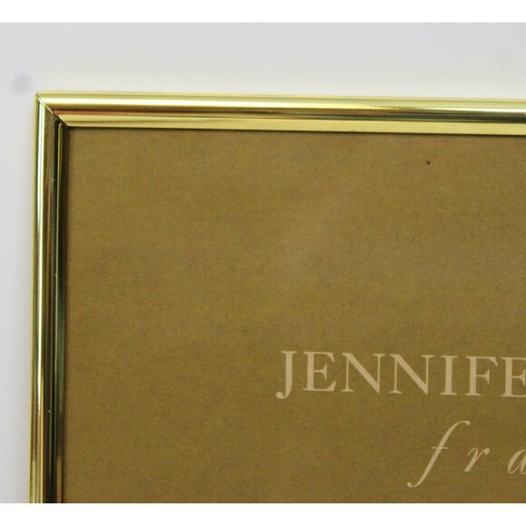 1996 Jennifer Moore Classic Brass Collection Large Photo Frame Gold Glass Black - Picture 4 of 12